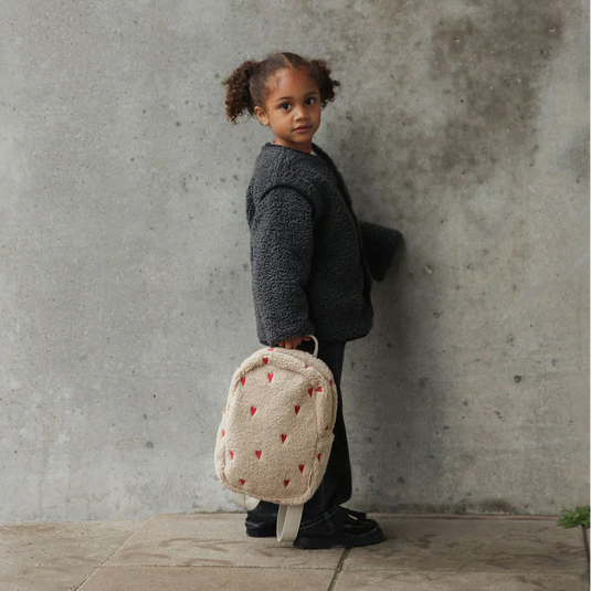 Studio Noos rugzak mini teddy ecru hearts 6096721975974 a