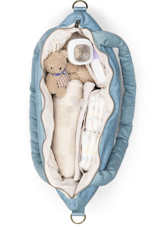 Studio Noos solid diaper bag denim