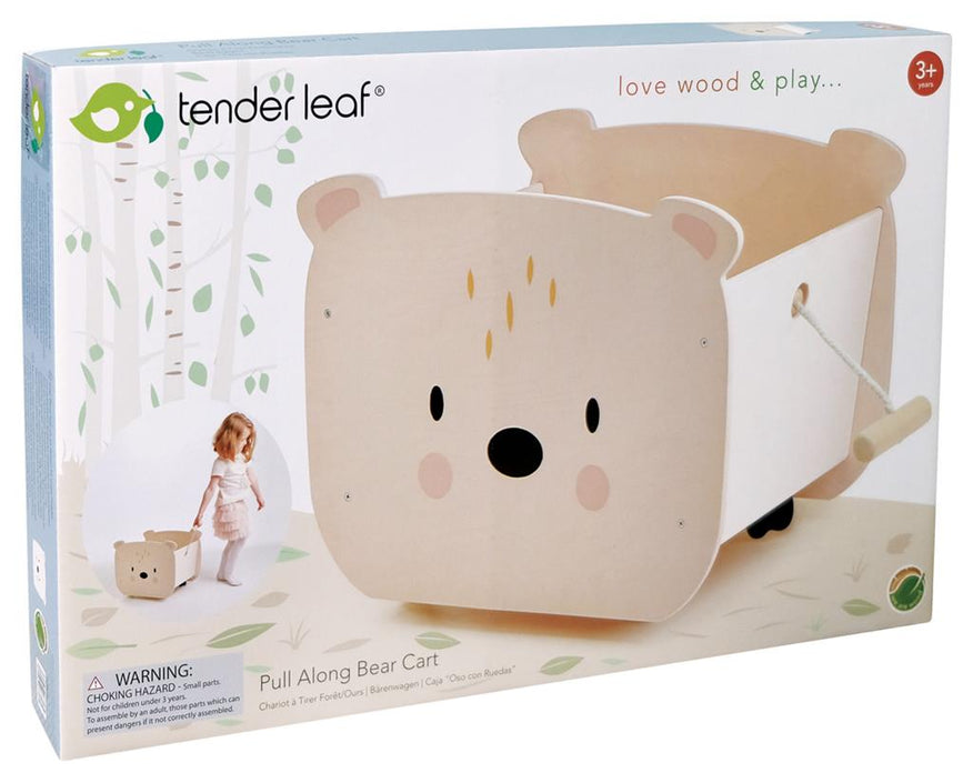 Tender Leaf Toys trekwagen beer 3jr+