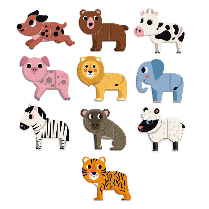 VILAC magnetische puzzel Dieren 2 jr+2