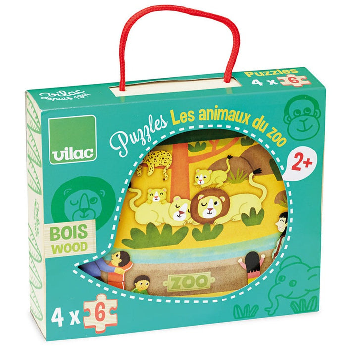 VILAC puzzel dierentuin 2jr+ / 4 x 6 stks