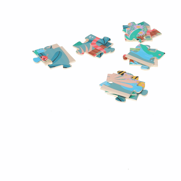 VILAC puzzels land zee lucht 4 jr+ / 3 x 16 stks