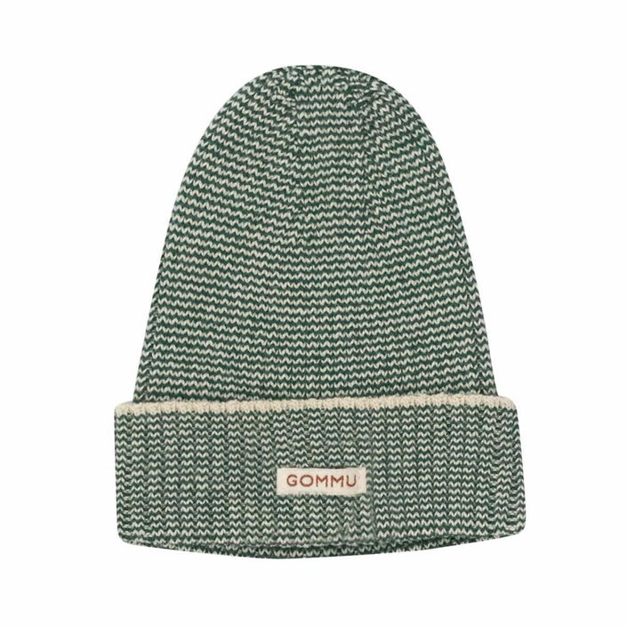 We are gommu poppenbeanie Soft Green Sand stripes 3 jr+