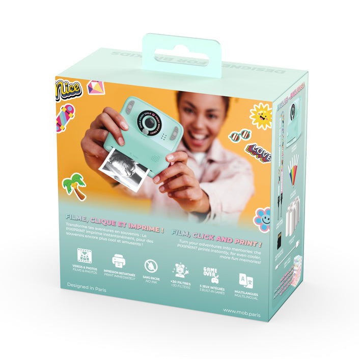 MOB Pixiprint click en print kindercamera mint