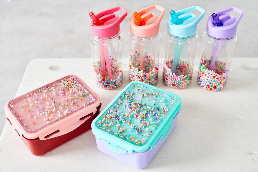 Petit Monkey drinkfles macaron popsicles peony pink