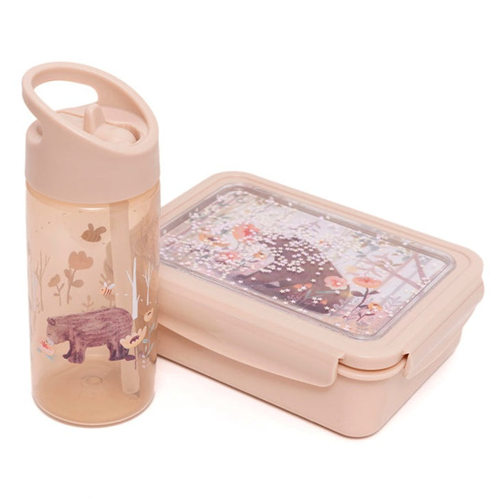 Petit Monkey drinkfles humming bear linen