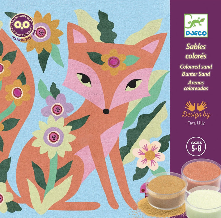 DJECO gekleurd zand glow in the dark Garden 5-8 jr+