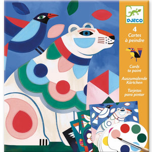 DJECO kaarten schilderen beestenboel 6 jr+