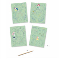 DJECO krasfolie kaarten Fantasie 6 jr+