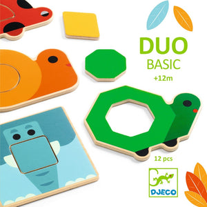 DJECO puzzel Duo Basic 12 m+/ 6 x 2 stks