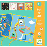 DJECO rijgkaarten dot-to-dot 4 jr+