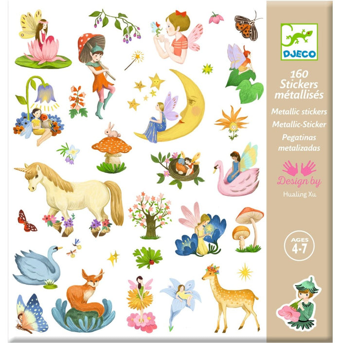 DJECO stickers Fantasy metallic 4 jr+