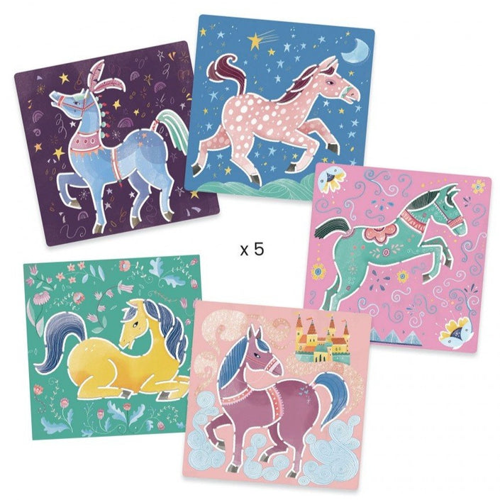 DJECO tekensjablonen paarden 4 jr+