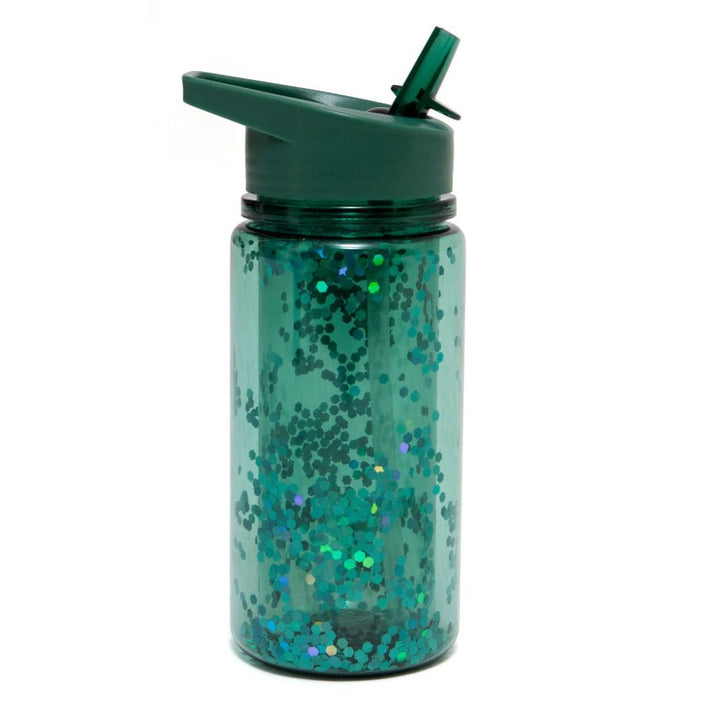Petit Monkey drinkfles glitter salie green