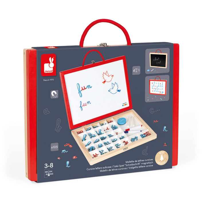 JANOD magneetkoffer letters leren 4 in 1 3jr+