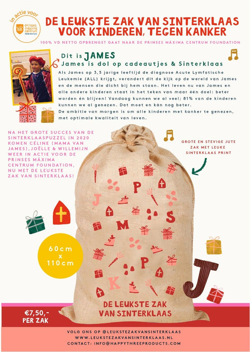 Jute zak Sinterklaas 60 x 110 Prinses Máxima Centrum Foundation