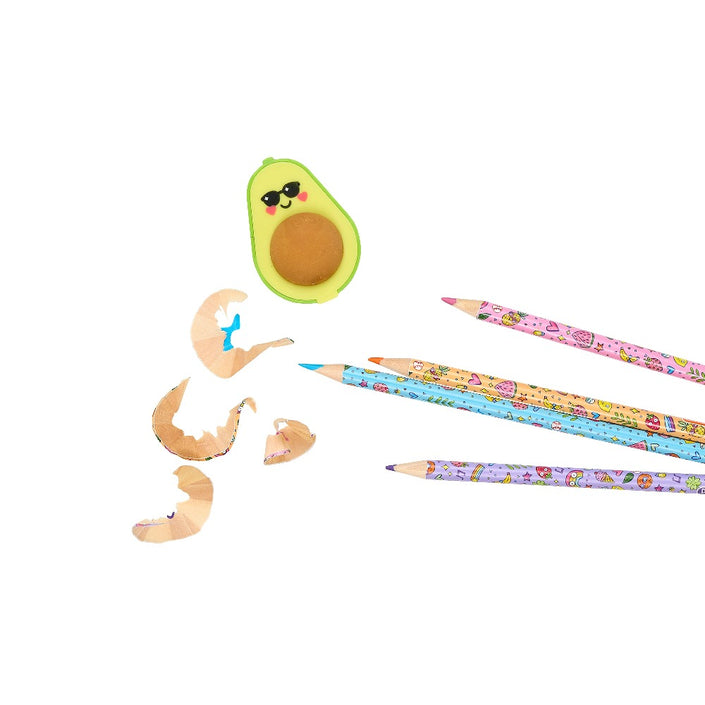 OOLY gummetjes + puntenslijper avocado 6 jr+