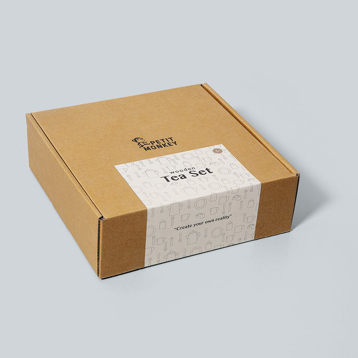 Petit Monkey houten theeservies 3jr+