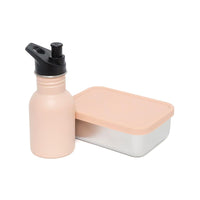 Petit Monkey lunchbox RVS Riley dawn rose 17x13