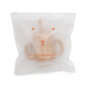 Petit Monkey siliconen sippy cup met oren honey