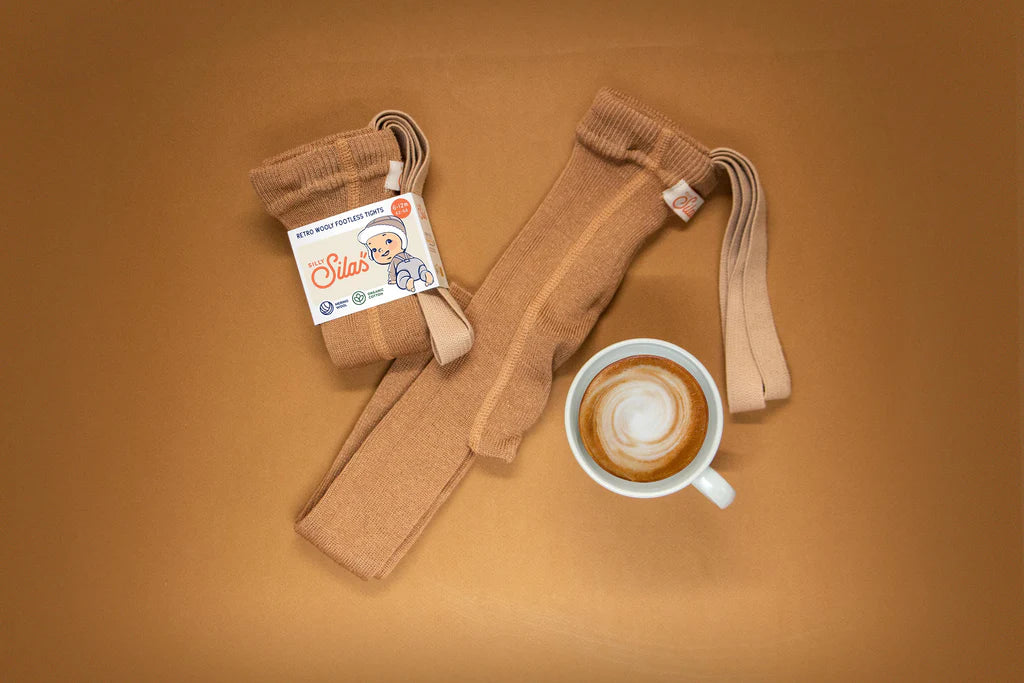 Silly Silas maillot zonder voetjes wol cappuchino 6-12 m