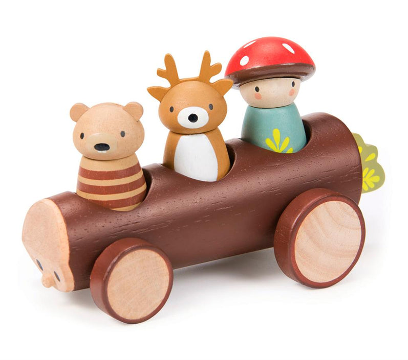 Tender Leaf Toys taxi bosdieren 18 m +