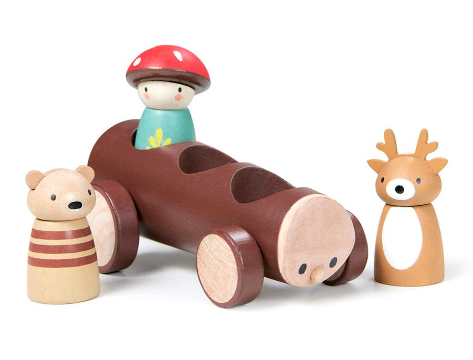 Tender Leaf Toys taxi bosdieren 18 m +