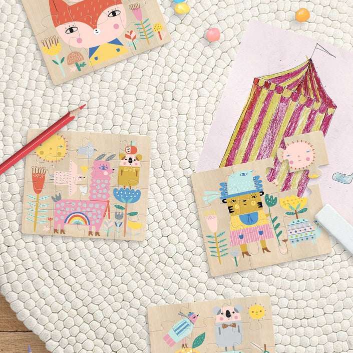 VILAC 4 houten puzzels Suzy Ultman 2 jr+