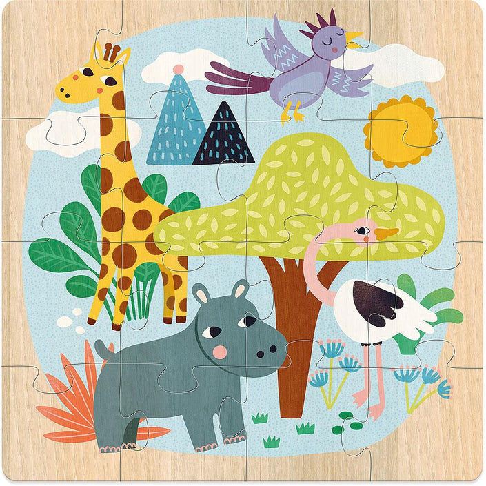 VILAC puzzels dieren van de wereld 4 jr+ / 3 x 16 stks