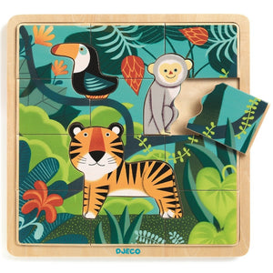 DJECO houten puzzel Jungle 3 jr+