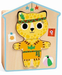 DJECO puzzel Dress up 2 jr + / 18 stks