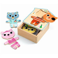 DJECO puzzel Dress up 2 jr + / 18 stks