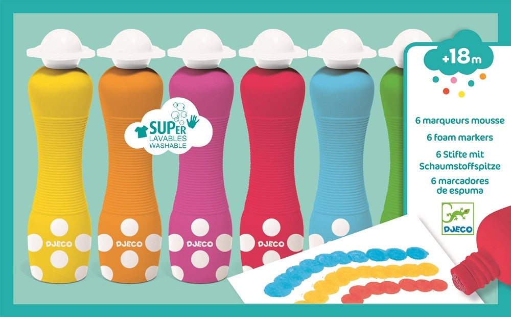 DJECO stempel verf 6 stks 18 mnd+