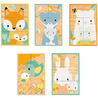 JANOD blokpuzzel Dieren 12mnd+ / 6 stks