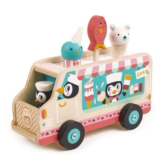 Tender Leaf Toys Penguin's gelato van 18 mnd+