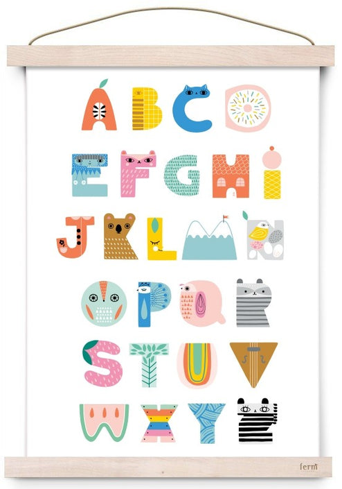 Petit Monkey alfabet poster Suzy's ABC 29,7 x 42 cm