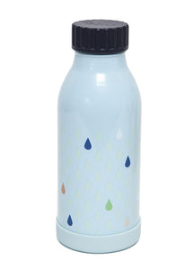 Petit Monkey thermosfles RVS drops blue