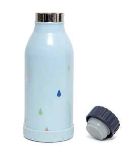 Petit Monkey thermosfles RVS drops blue