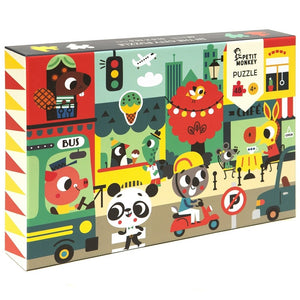 Petit Monkey puzzel in the city 4 jr+ / 48 stks