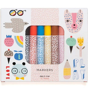 Petit Monkey viltstiften 12 stks 6jr+