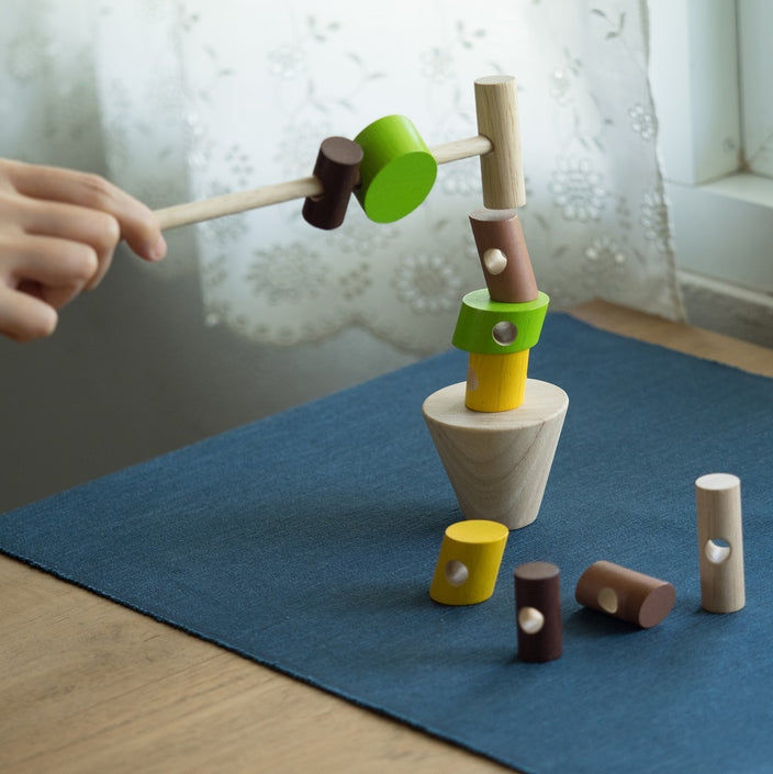 Plan Toys stapel en rijgspel 3 jr+