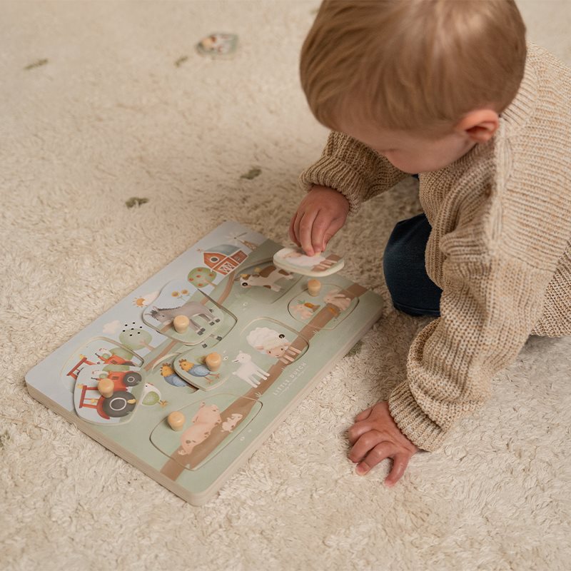 Little Dutch knoppuzzel met geluid Little Farm 1 jr+ kopen