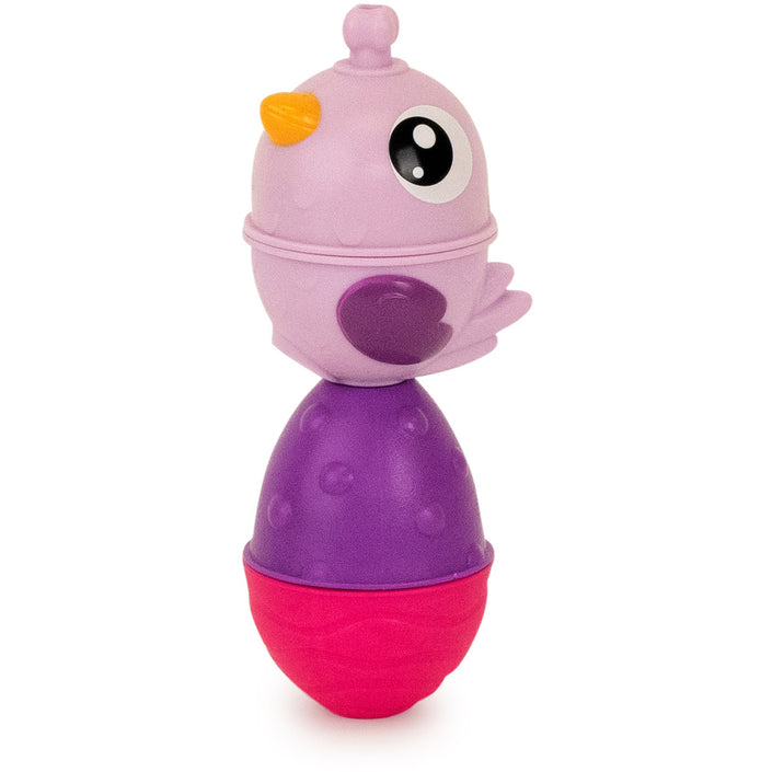 Lalaboom educatieve kralen bij + vogel paars 6 stks 10 mnd+