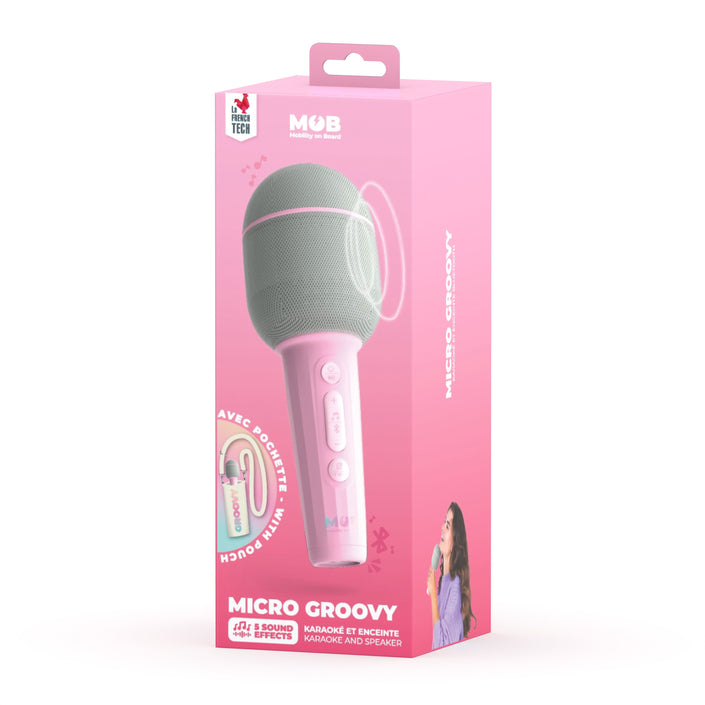 MOB Micro Groovy karaoke microfoon roze