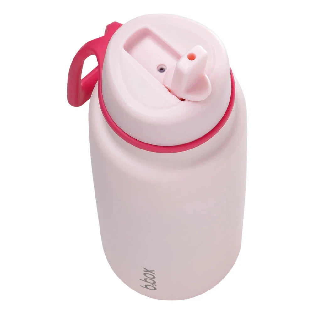 B.box stainless steel drinkfles pink paradise 1L RVS + PP + siliconen