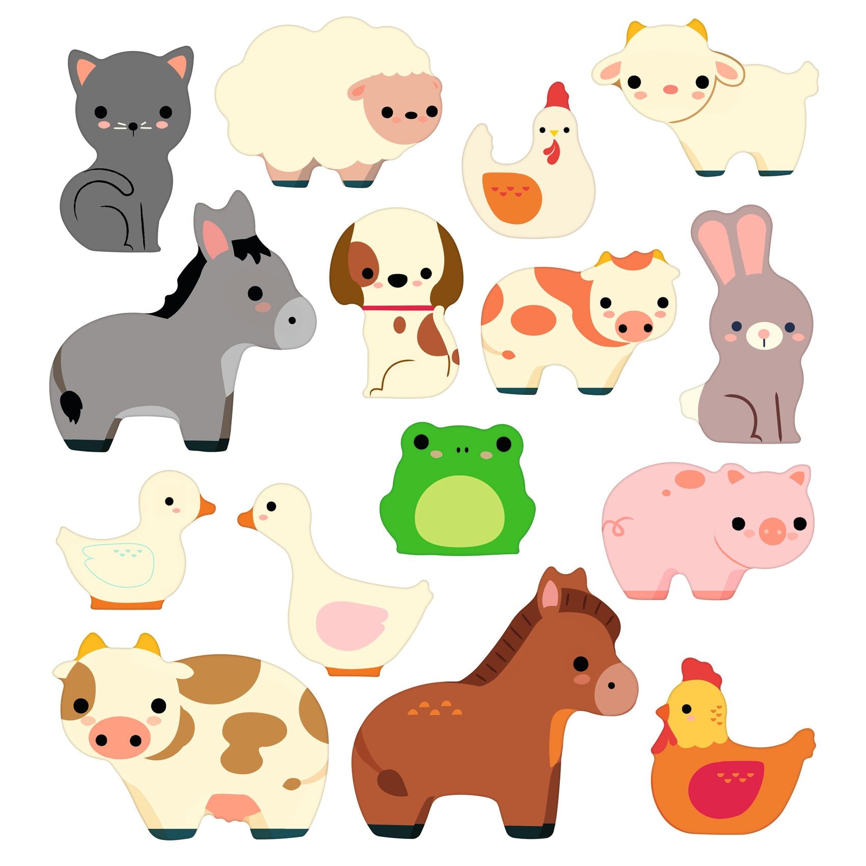 DJECO herbruikbare stickers boerderijdieren 18 mnd+