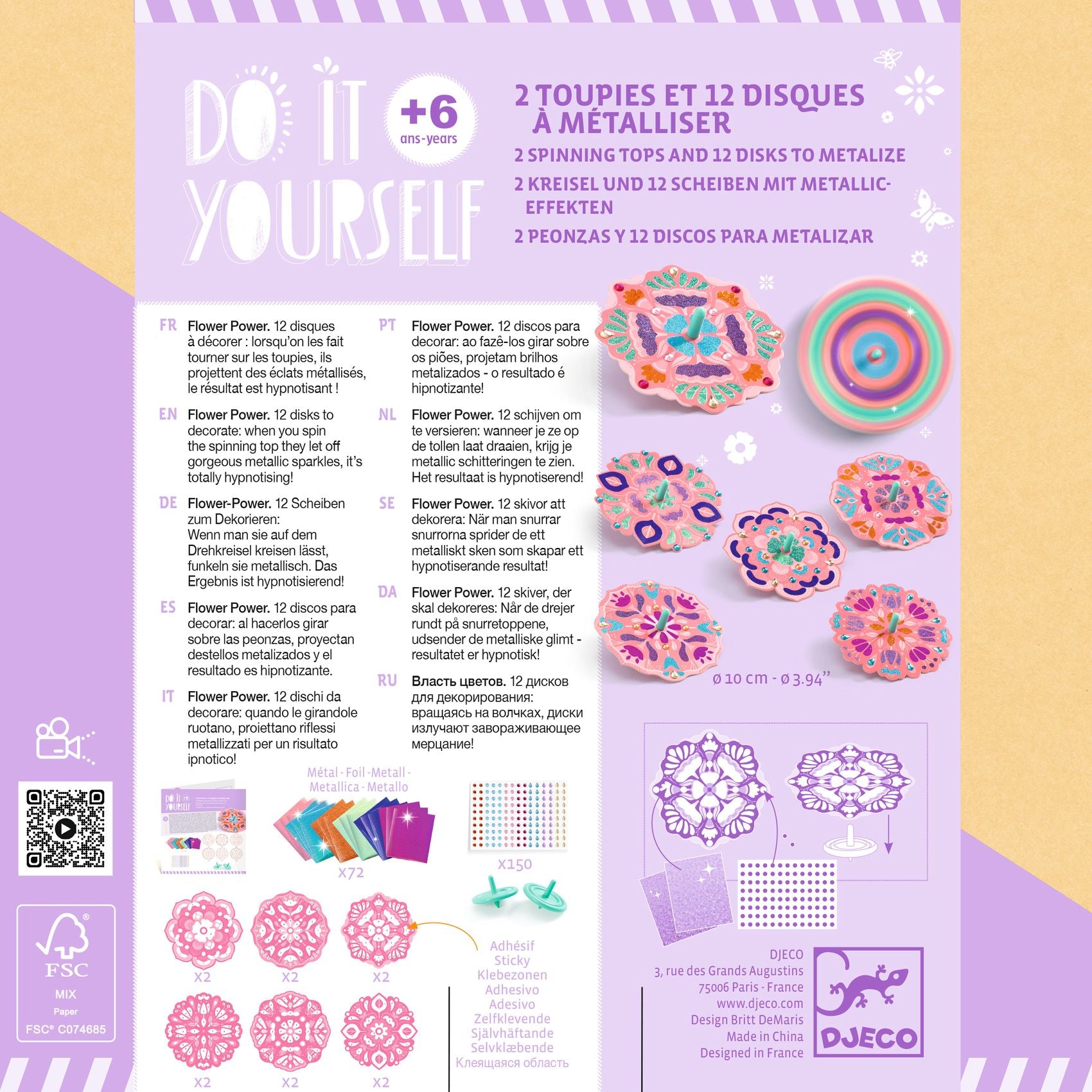 DJECO DIY flower power tollen maken 6 jr+
