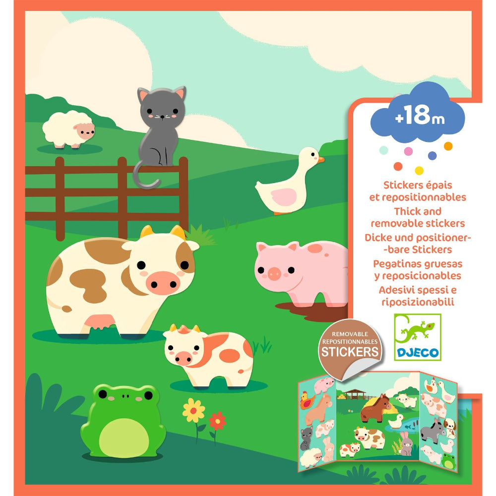 DJECO herbruikbare stickers boerderijdieren 18 mnd 3070900000995 a