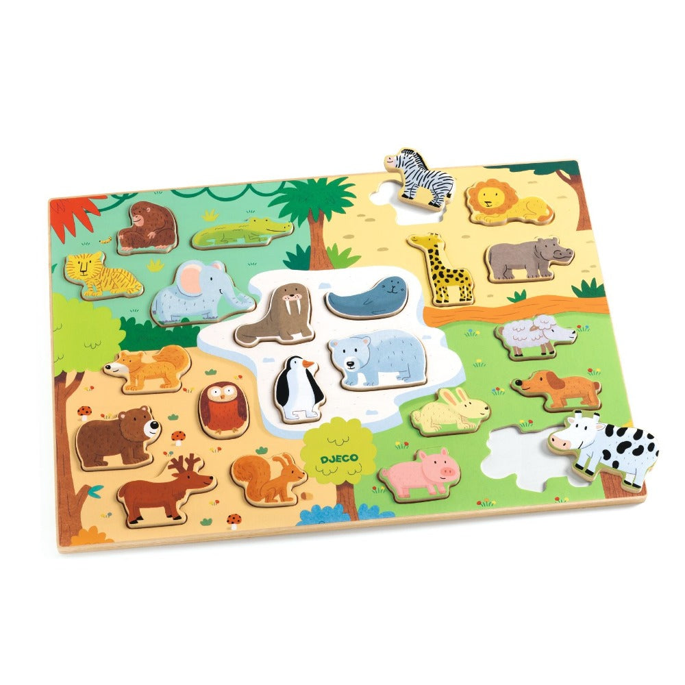 DJECO houten puzzel Animo 2 jr+ / 22 stks kopen