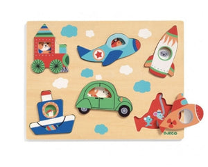 DJECO puzzel Coucou Vroum voertuigen 18 mnd+DJ01063